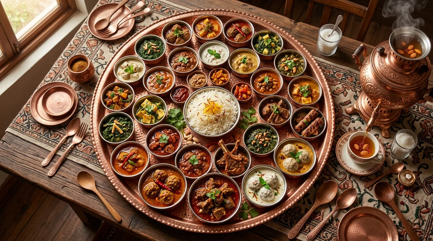 Authentic 36-course Kashmiri Wazwan Feast